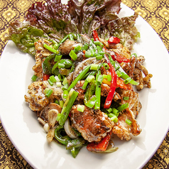 ソフトシェルクラブの黒胡椒炒め