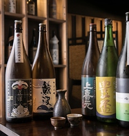 日本酒各種取り揃えています。充実のラインナップ。