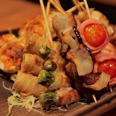 博多肉巻き串とサワー うまたゆのコース写真