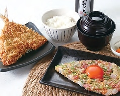 なめろうとアジフライ定食