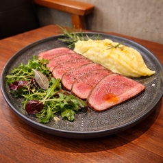 鹿肉のロースト　ハーブガーリックオイル