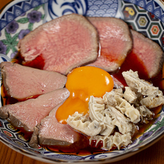 肉刺し3種ユッケ盛り（タン・ハチノス・ハツ）