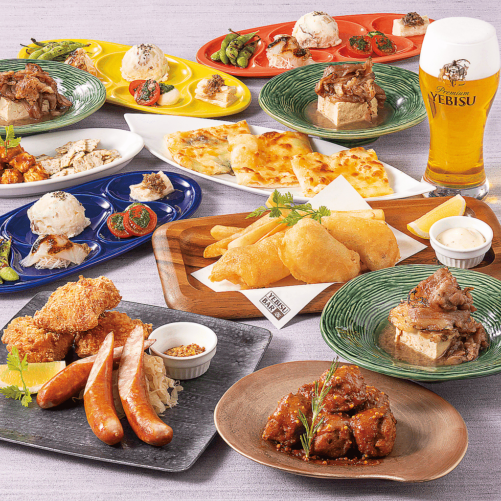 【昼宴会も◎】お得な飲み放題付コースもございます！もちろんヱビスも飲み放題!! 贅沢なご宴会に♪