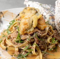 牡蠣と魚介のシーフードパスタ