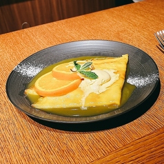 クレープシュゼット バニラアイス添え