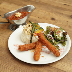 （エビフライ）無水トマトカレー