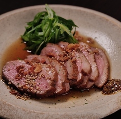 鴨のローストと九条ネギ