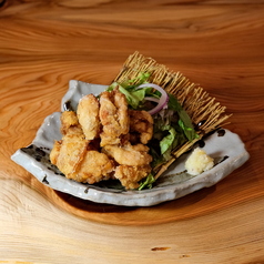 出汁で仕上げた大山鶏の唐揚げ