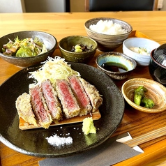 和牛リブロースのレアかつ膳