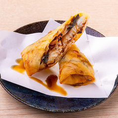 鰻とクリームチーズの春巻き
