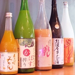 日本酒だけじゃなくちょっとめずらしい果実酒も豊富にご用意♪