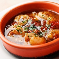 海老とロマネスコのアヒージョ