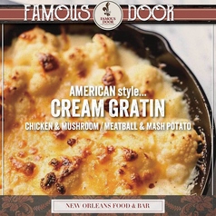 『CHICKEN & MUSHROOM GRATIN／若鶏とキノコのクリームグラタン』