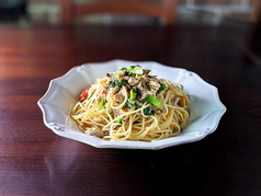 旬の食材をたっぷり使ったパスタ