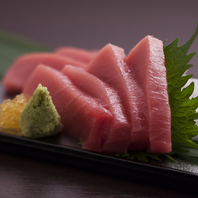 ●日本酒のお供に新鮮な魚介類などご用意