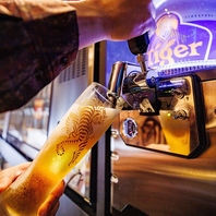 シンガポールのビール【タイガービル】を生でご用意！
