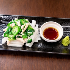 山芋と鶏ささみとオクラ（だしわさび）