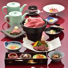 米沢牛黄木 金剛閣 すき焼き しゃぶしゃぶ 毘沙門のコース写真