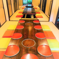 掘りごたつ個室を3部屋つなげることも可能です。