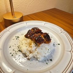 クリームリゾットとうなぎの蒲焼き