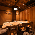 3Fには「個室」のテーブル席をご用意しております。優雅で特別なひとときをお過ごしください♪