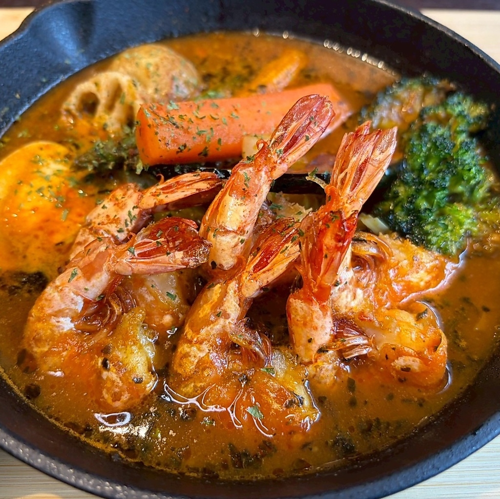 たっぷり海老のスープカレー