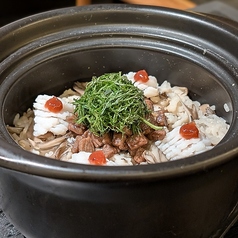 鱧と和牛の釜飯ご飯