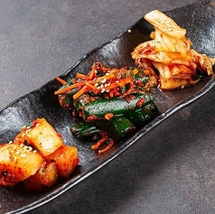 3種盛り合わせ(白菜・オイキムチ・カクテキ)