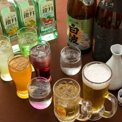 生ビール、本格焼酎、日本酒、カクテルなど充実の品揃え