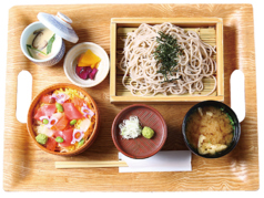 蕎麦と海鮮ちらし寿司御膳