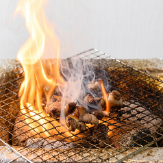 【宮崎名物】炎で一気に焼き上げる！豪快な地鶏炭火焼
