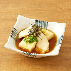 [桜]鶏むね肉と豆冨の揚げ出し/アボカドとクリームチーズの海苔まみれ　各