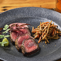 松阪牛内もも肉のステーキ