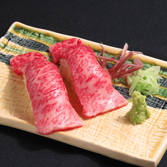 佐賀牛トロの炙り握り　２貫特価980円（通常1,080円）