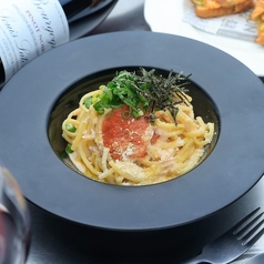 明太クリームパスタ