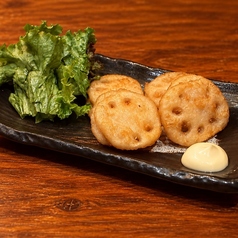 れんこん挟み鶏つくね揚げ