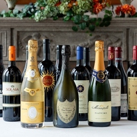 特別な夜を彩る種類豊富なワインとドリンク