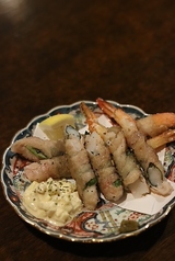 海老の豚バラ大葉巻き(4尾)