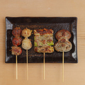 料理メニュー写真&nbsp;豚肉巻き串 4種盛り