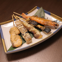 名古屋では珍しい魚串が盛りだくさん