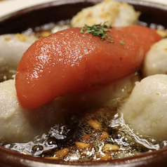 パン泥棒のアヒージョ【里芋と明太子】