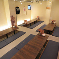 【掘りごたつ座敷席】団体様40名様までご利用できます！！　プロジェクター完備していますので歓送迎会＆パーティー利用にも最適☆