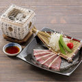 料理メニュー写真 岩手鴨使用 鴨焼き／すき焼き風 鴨ねぎの陶板焼き