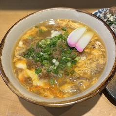 【うどんメニュー】牛しぐれ煮の卵とじうどん