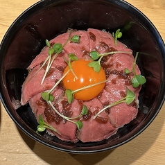 【うどんのセット料理】ミニローストビーフ丼