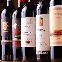 赤、白、スパークリングなど種類豊富なワイン