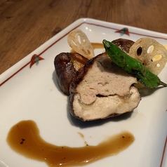 自家製鶏つみれの肉厚椎茸包み