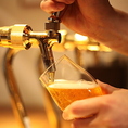 【～クラフトビール～】クラフトビールは常時3種類が生ビールでお楽しみいただけます。常に銘柄を入れ替えているため、ご来店のたびに新鮮な気分♪