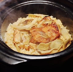 炭焼き鶏と舞茸の炊き込み御飯