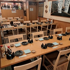 小宴会向けのお席。落ち着いた雰囲気の店内でゆったり宴会はいかがですか。